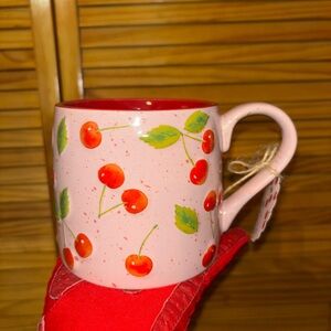 Cherry Patterned Pink Mug